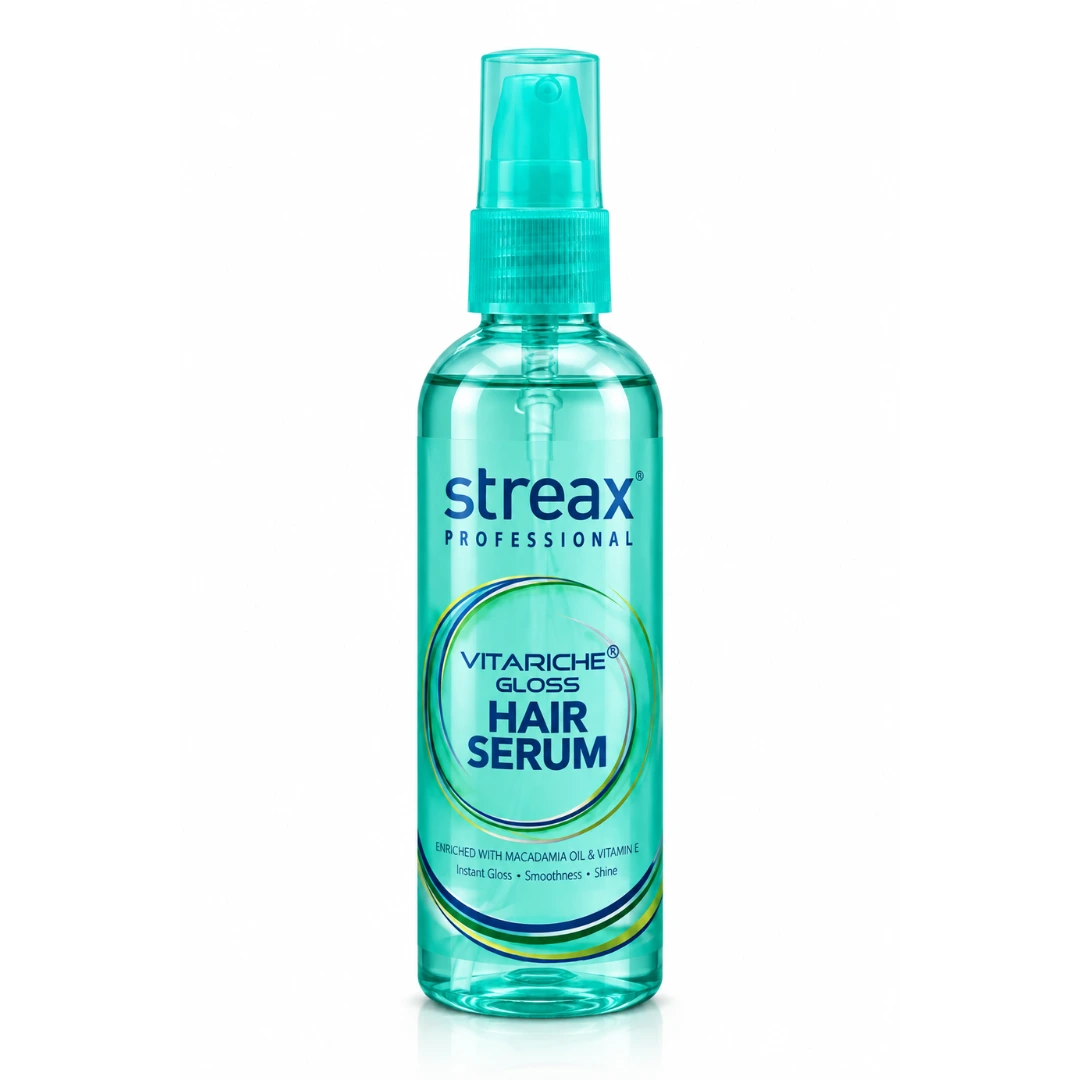 Streax Professional Vitariche Gloss Hair Serum – Macadamia Oil & Vitamin E